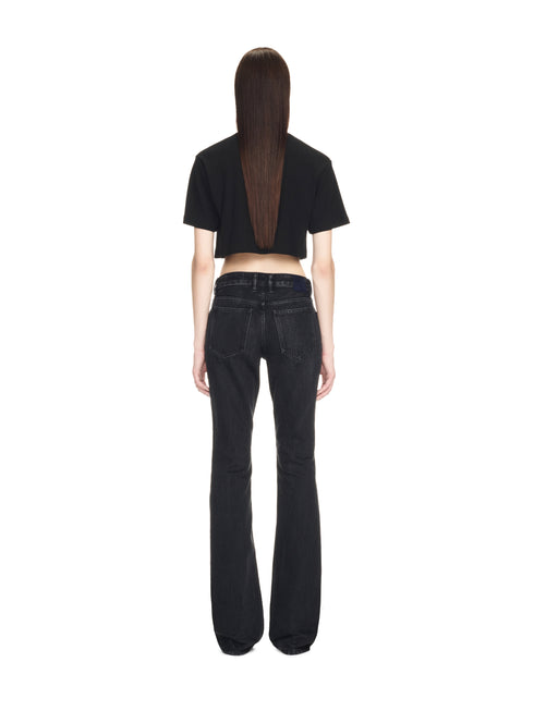 OFF-WHITE Off Stamp Rib Cropped Tee Womens Apparel